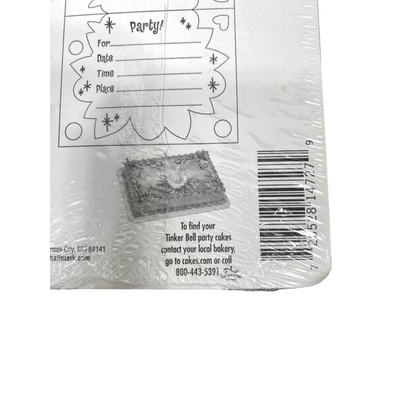 Hallmark Disney Tinkerbell Party Invitations 8 New/Sealed USA VTG Purple Pink - Picture 5 of 5